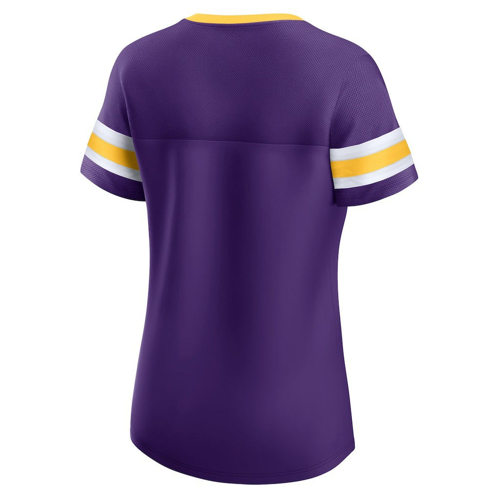 Minnesota Vikings Women's Original State Lace-Up T-Shirt Purple | Fanatics