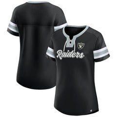Las Vegas Raiders Women's Original State Lace-Up T-Shirt Black | Fanatics