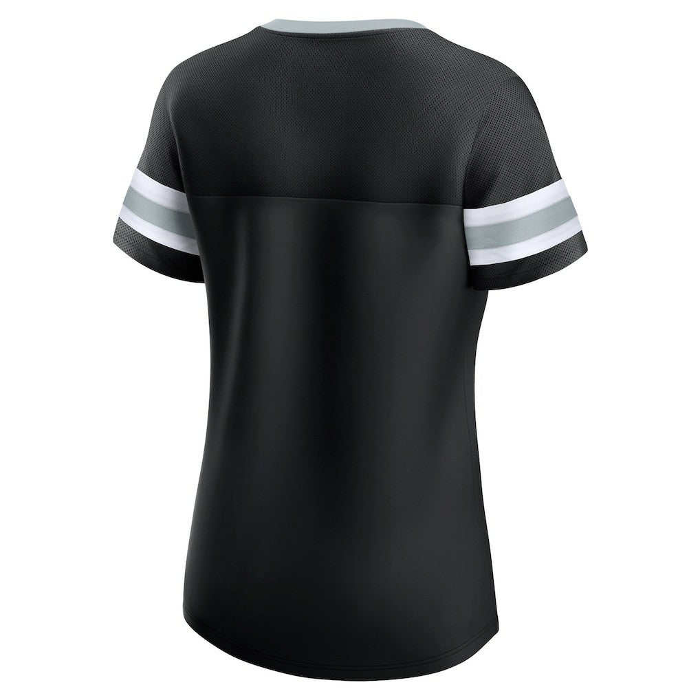 Las Vegas Raiders Women's Original State Lace-Up T-Shirt Black | Fanatics