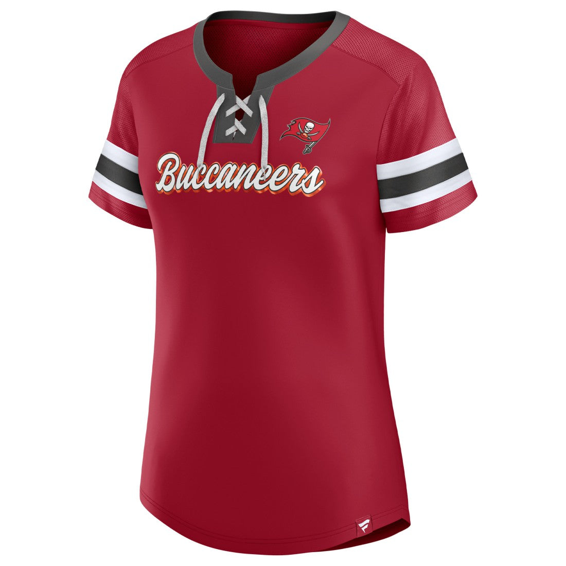 Tampa Bay Buccaneers Women's Original State Lace-Up T-Shirt Red | Fanatics