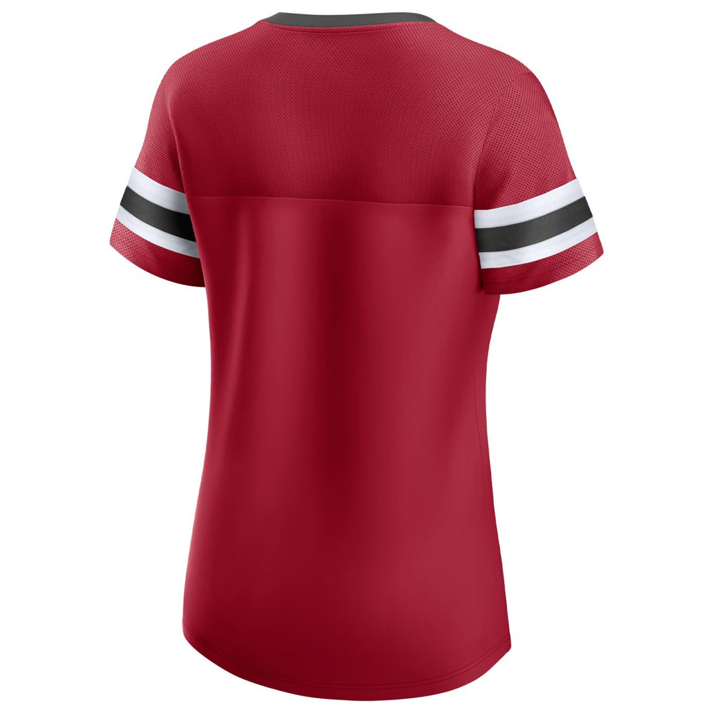 Tampa Bay Buccaneers Women's Original State Lace-Up T-Shirt Red | Fanatics