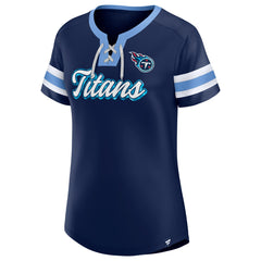 Tennessee Titans Women's Original State Lace-Up T-Shirt Navy | Fanatics