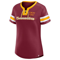 Washington Commanders Women's Original State Lace-Up T-Shirt Burgundy | Fanatics