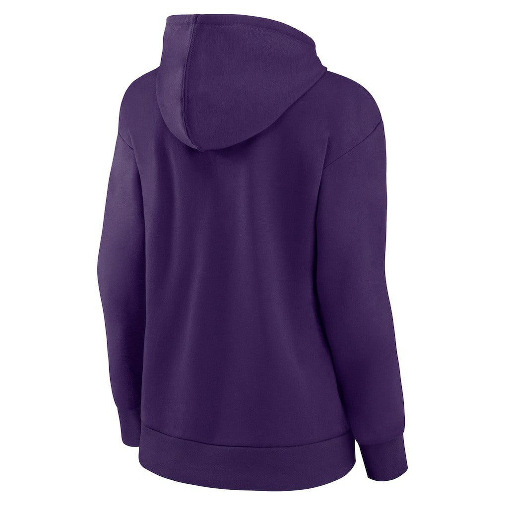 Baltimore Ravens Women's Iconic Cotton Fleece Checklist Pullover Hoodie Purple | Fanatics