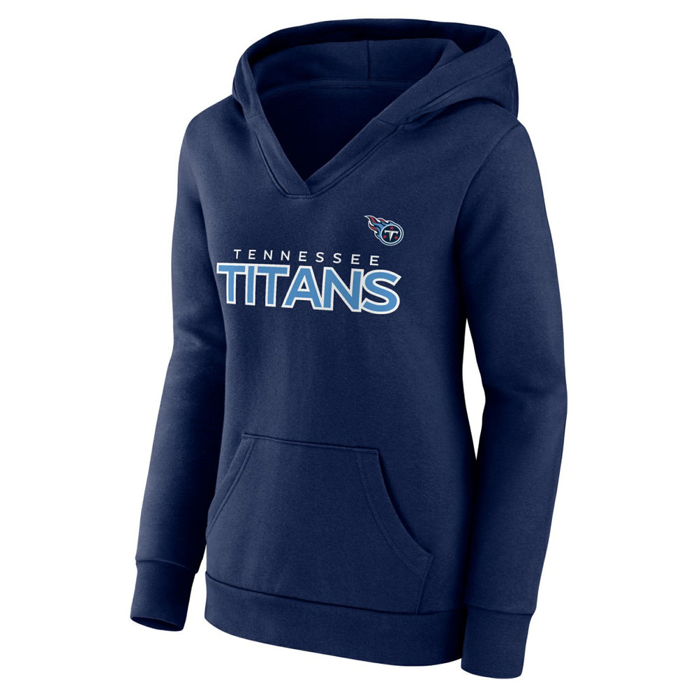 Tennessee Titans Women's Iconic Cotton Fleece Checklist Pullover Hoodie Navy | Fanatics