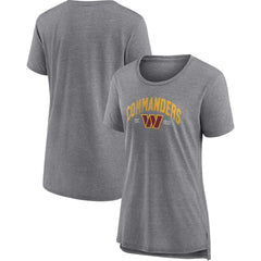 Washington Commanders Women's Drop Back Modern T-Shirt Heathered Gray | Fanatics