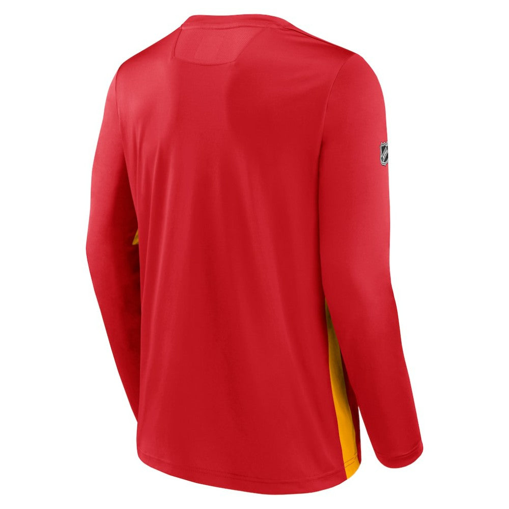 Calgary Flames Fanatics Authentic Pro Rink Performance Long Sleeve T-Shirt - Red - NHL
