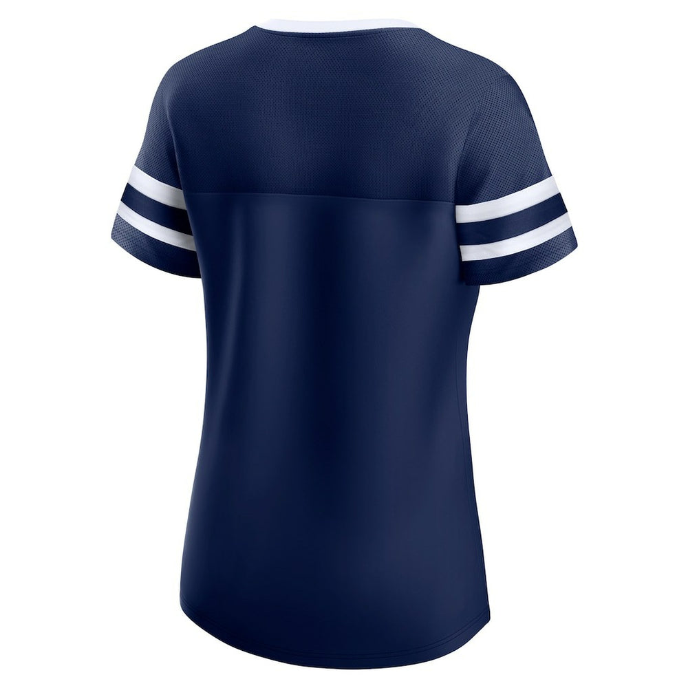 Dallas Cowboys Women's Original State Lace-Up T-Shirt Navy | Fanatics