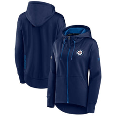 Winnipeg Jets Fanatics Women's Authentic Pro Rink Full-Zip Hoodie - Navy - NHL
