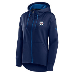 Winnipeg Jets Fanatics Women's Authentic Pro Rink Full-Zip Hoodie - Navy - NHL