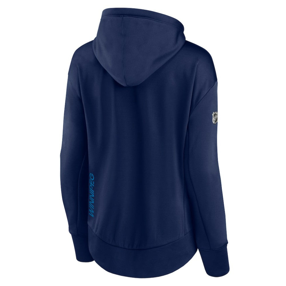 Winnipeg Jets Fanatics Women's Authentic Pro Rink Full-Zip Hoodie - Navy - NHL