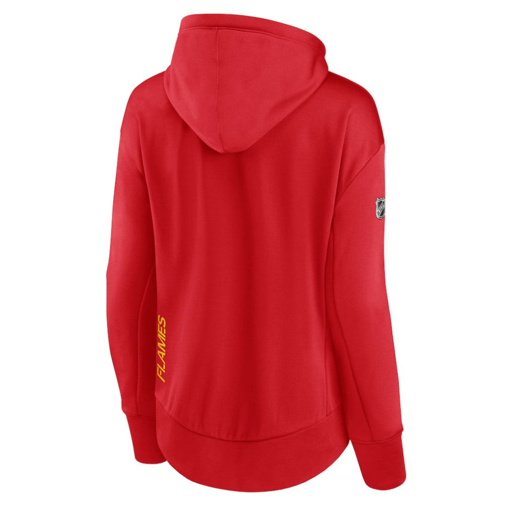 Calgary Flames Fanatics Women's Authentic Pro Rink Full-Zip Hoodie - Red - NHL