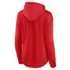 Calgary Flames Fanatics Women's Authentic Pro Rink Full-Zip Hoodie - Red - NHL