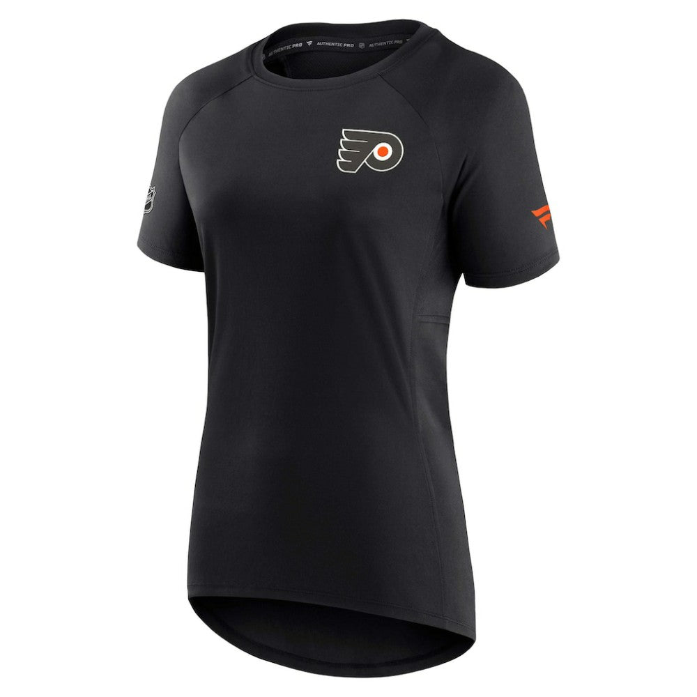 Philadelphia Flyers Fanatics Women's Authentic Pro Rink Raglan Tech T-Shirt - Black - NHL
