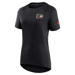 Philadelphia Flyers Fanatics Women's Authentic Pro Rink Raglan Tech T-Shirt - Black - NHL