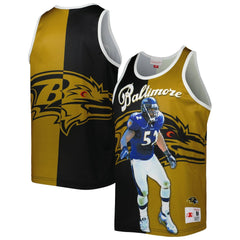Ray Lewis Baltimore Ravens Retired Player Graphic Tank Top Black/Gold | Mitchell & Ness