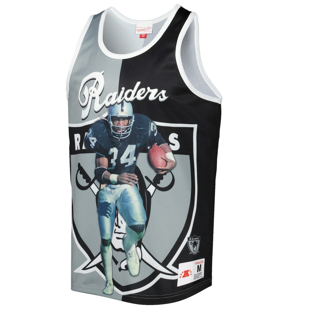 Bo Jackson Las Vegas Raiders Retired Player Graphic Tank Top Black/Silver | Mitchell & Ness