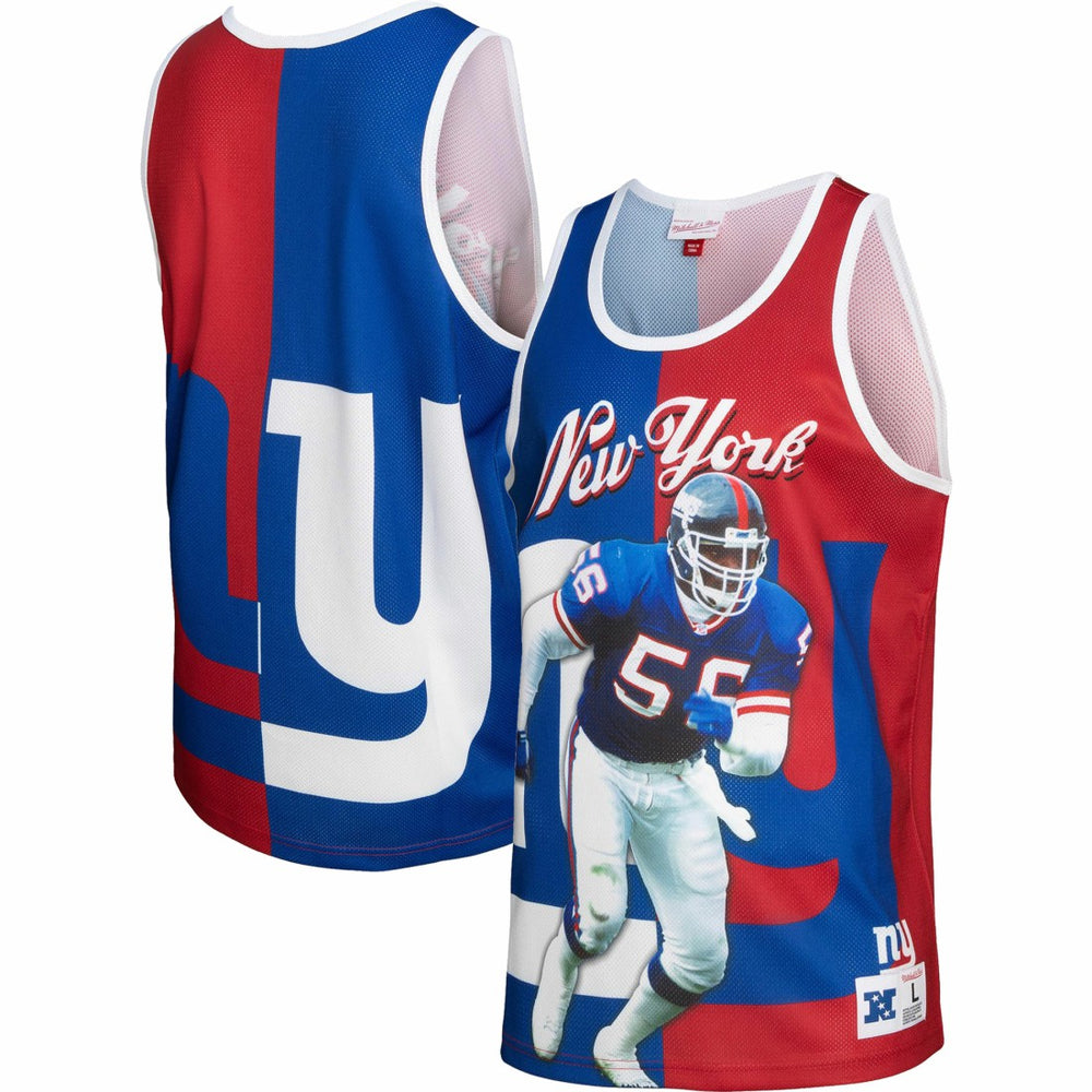 Lawrence Taylor New York Giants Retired Player Graphic Tank Top Royal/Red | Mitchell & Ness