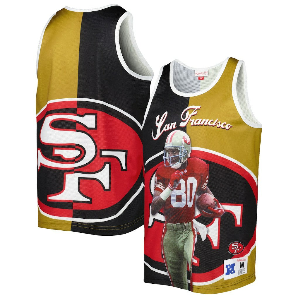 Jerry Rice San Francisco 49ers Retired Player Graphic Tank Top Black/Gold | Mitchell & Ness