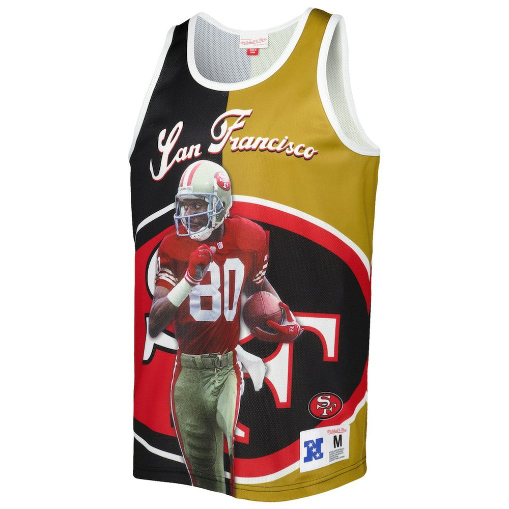 Jerry Rice San Francisco 49ers Retired Player Graphic Tank Top Black/Gold | Mitchell & Ness