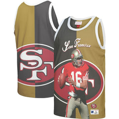 Joe Montana San Francisco 49ers Retired Player Graphic Tank Top Black/Gold | Mitchell & Ness