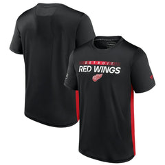 Detroit Red Wings Fanatics Authentic Pro Rink Tech T-Shirt - Black/Red - NHL