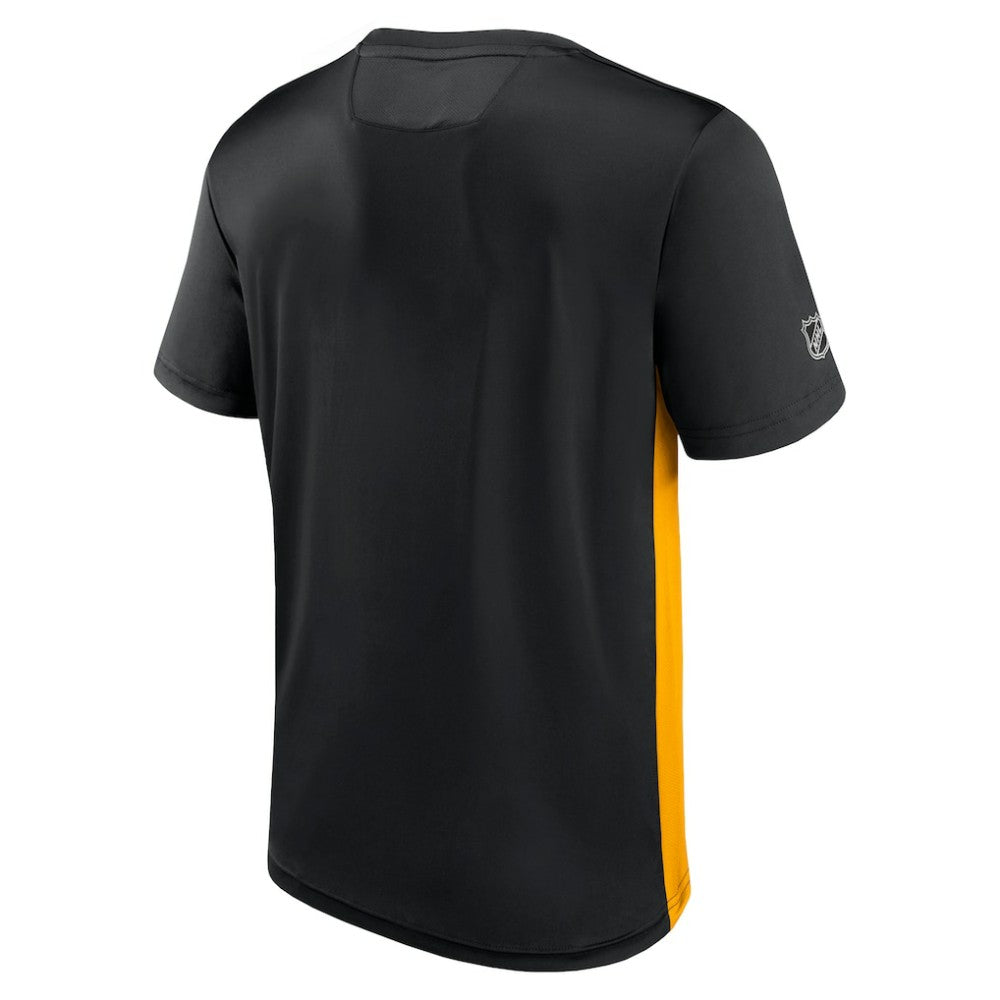 Pittsburgh Penguins Fanatics Authentic Pro Rink Tech T-Shirt - Black/Gold - NHL