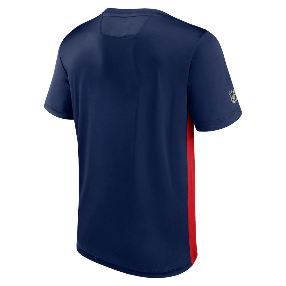 Columbus Blue Jackets Fanatics Authentic Pro Rink Tech T-Shirt - Navy/Red - NHL