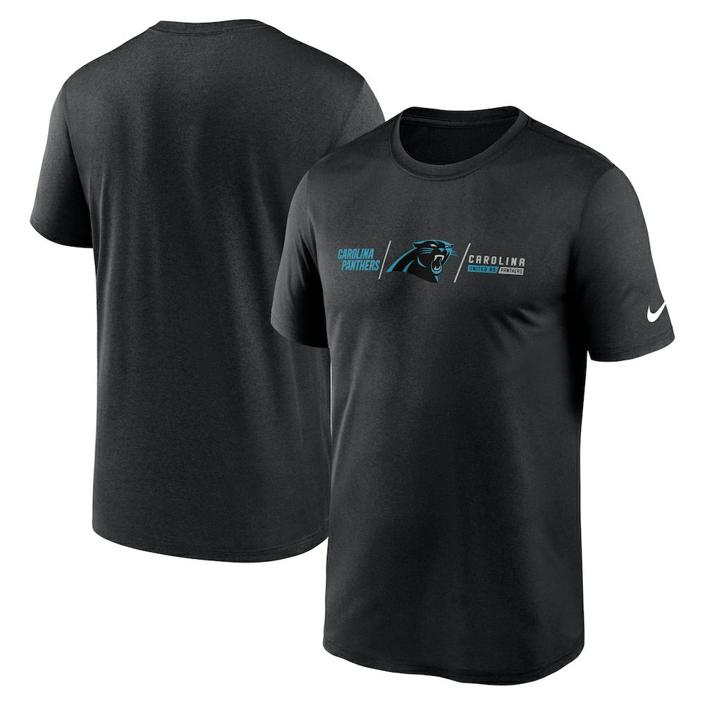 Carolina Panthers Horizontal Lockup Legend Performance T-Shirt Black | Nike for Sale