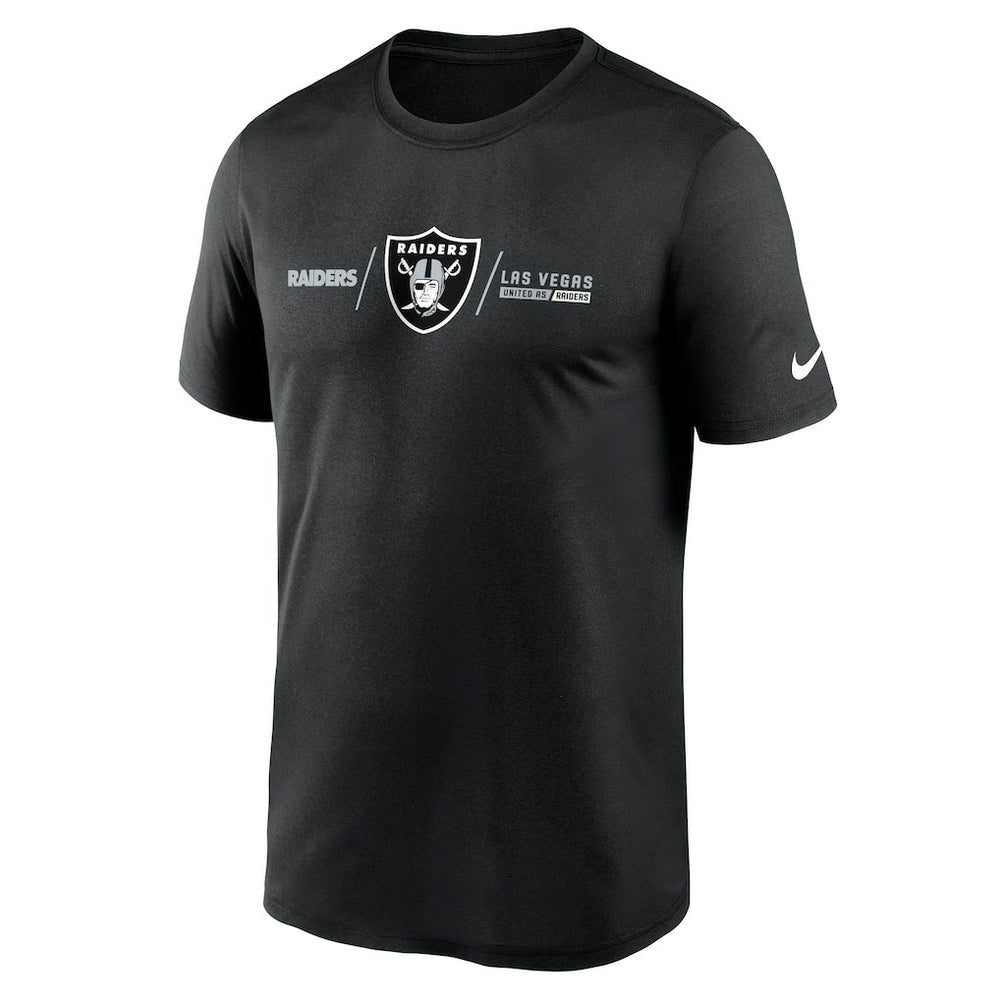 Las Vegas Raiders Horizontal Lockup Legend Performance T-Shirt Black | Nike for Sale