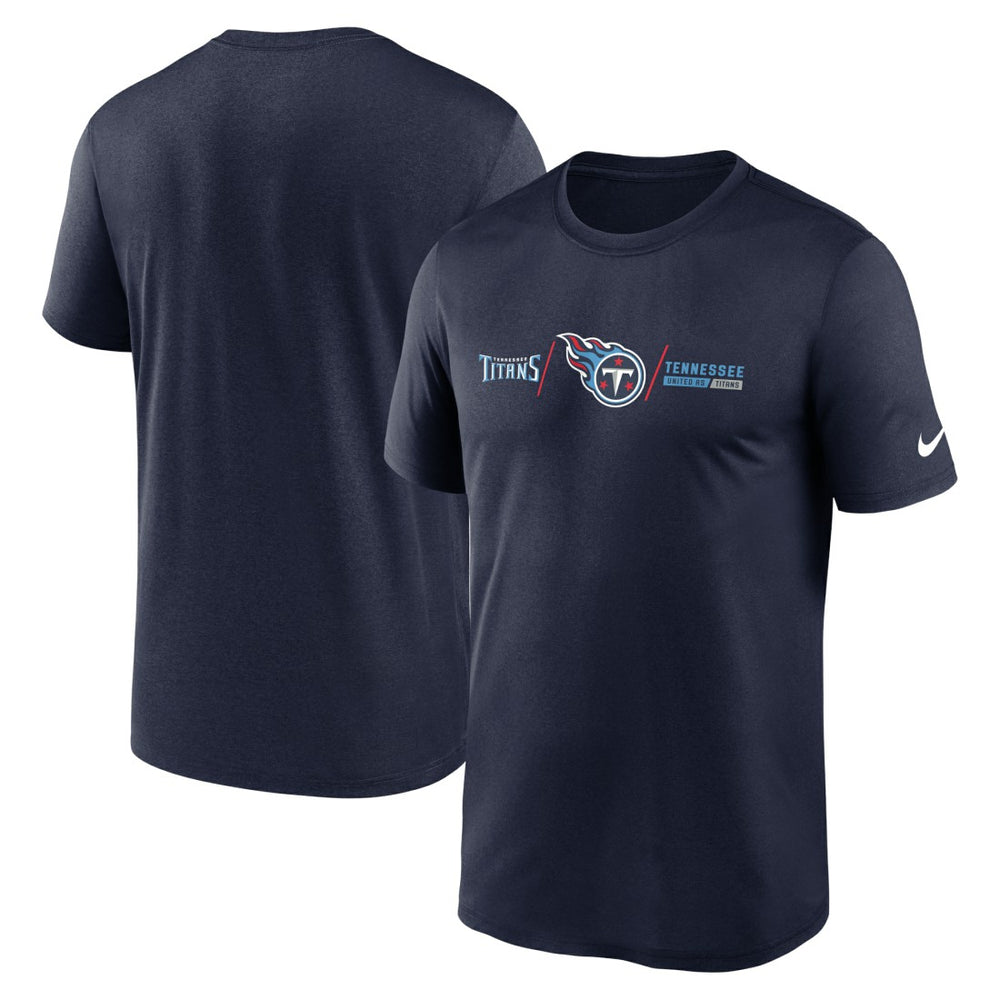 Tennessee Titans Horizontal Lockup Legend Performance T-Shirt Navy | Nike for Sale