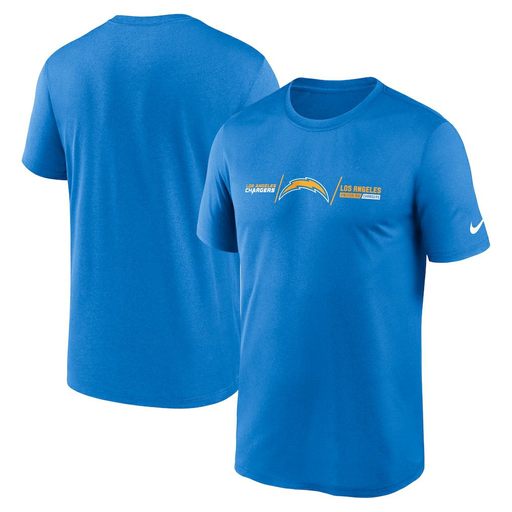 Los Angeles Chargers Horizontal Lockup Legend T-Shirt Powder Blue | Nike for Sale