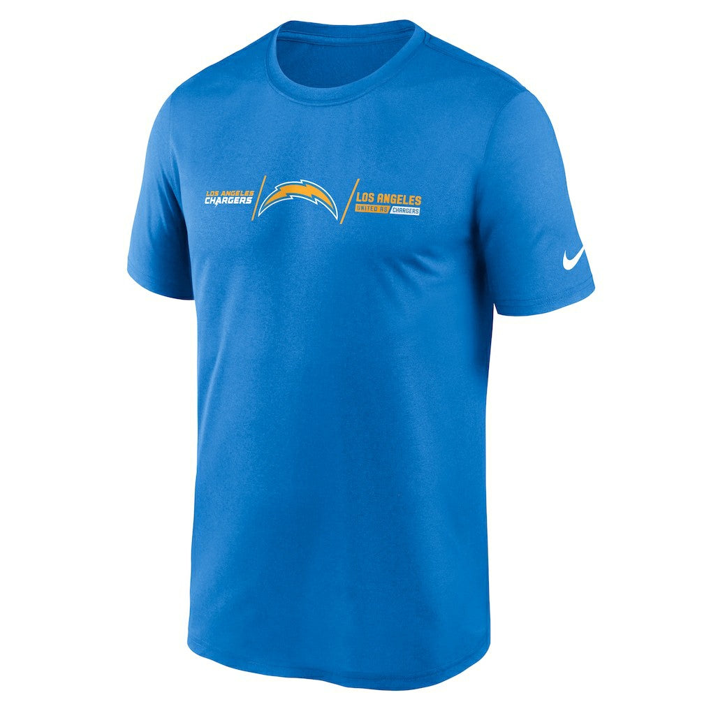 Los Angeles Chargers Horizontal Lockup Legend T-Shirt Powder Blue | Nike for Sale