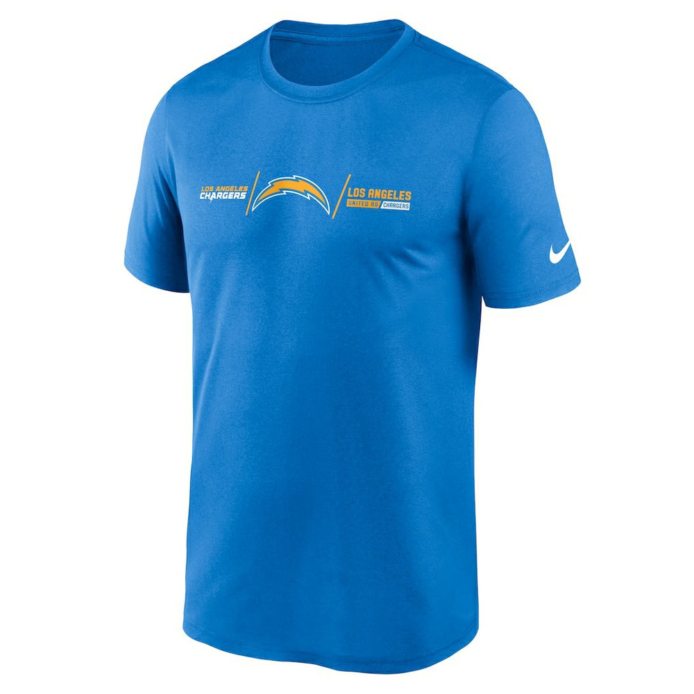 Los Angeles Chargers Horizontal Lockup Legend T-Shirt Powder Blue | Nike for Sale