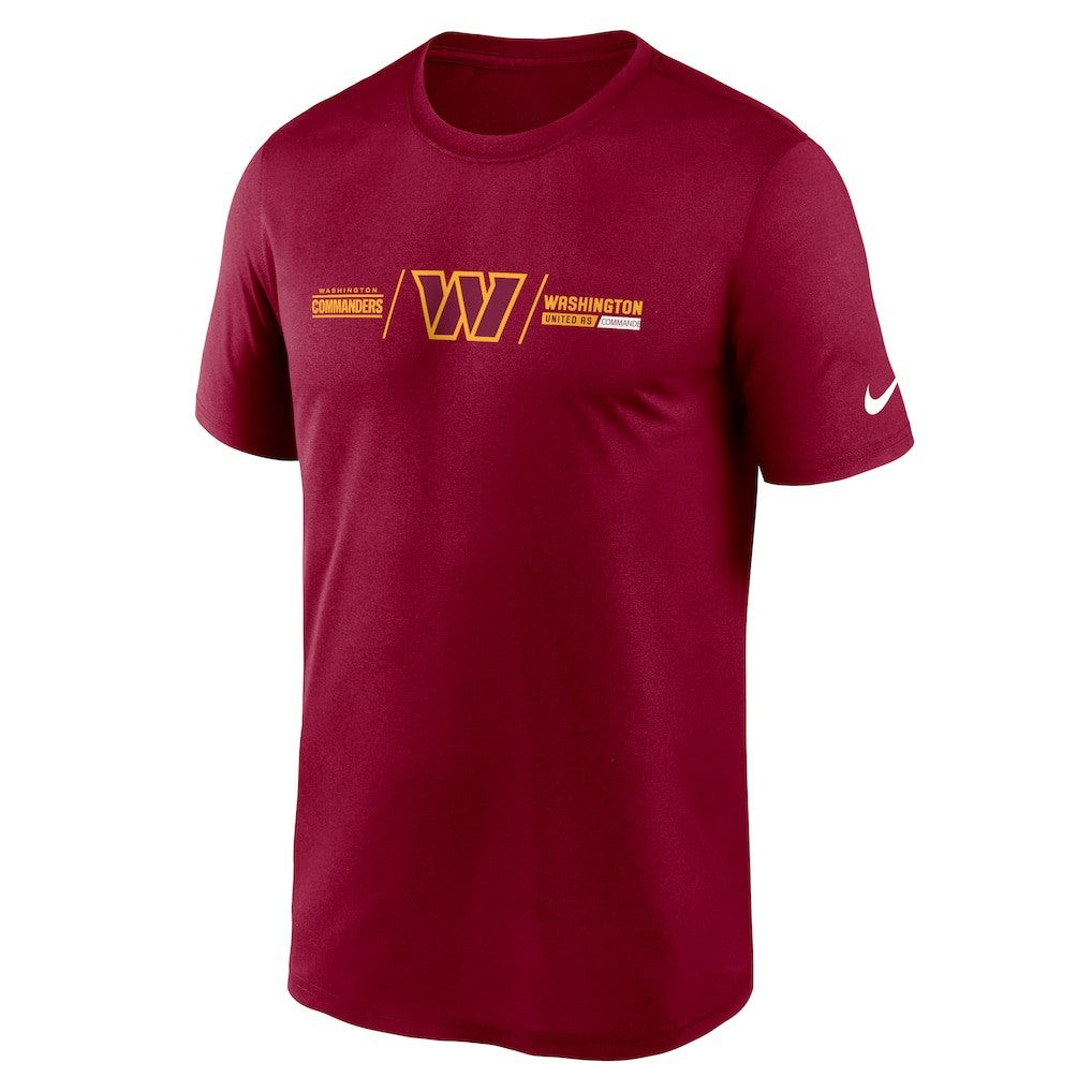 Washington Commanders Horizontal Lockup Legend T-Shirt Burgundy | Nike for Sale
