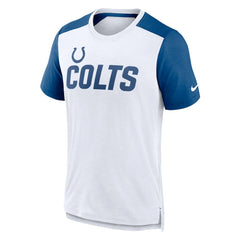 Indianapolis Colts Color Block Team Name T-Shirt White/Heather Royal | Nike for Sale