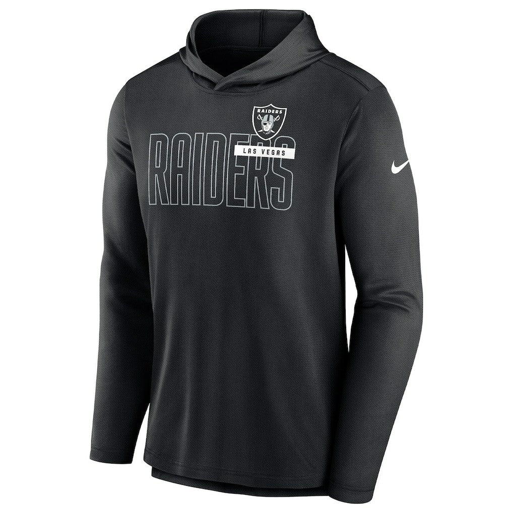 Las Vegas Raiders Lightweight Performance Hooded Long Sleeve T-Shirt Black | Nike for Sale