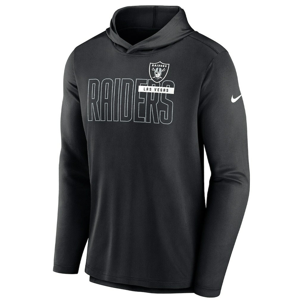 Las Vegas Raiders Lightweight Performance Hooded Long Sleeve T-Shirt Black | Nike for Sale