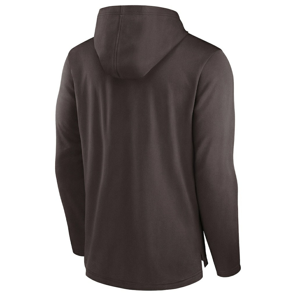 Cleveland Browns Lightweight Performance Hooded Long Sleeve T-Shirt Brown | Nike for Sale