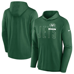 New York Jets Lightweight Performance Hooded Long Sleeve T-Shirt Green | Nike for Sale
