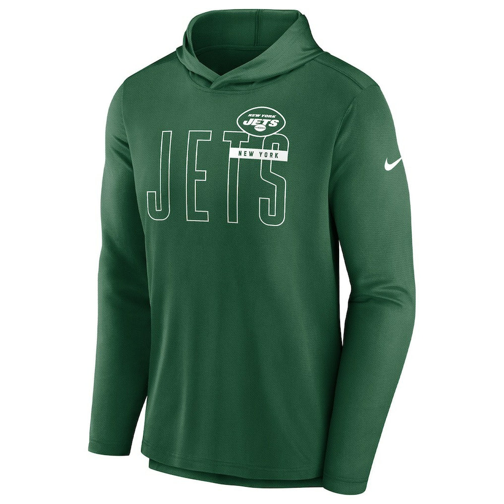 New York Jets Lightweight Performance Hooded Long Sleeve T-Shirt Green | Nike for Sale