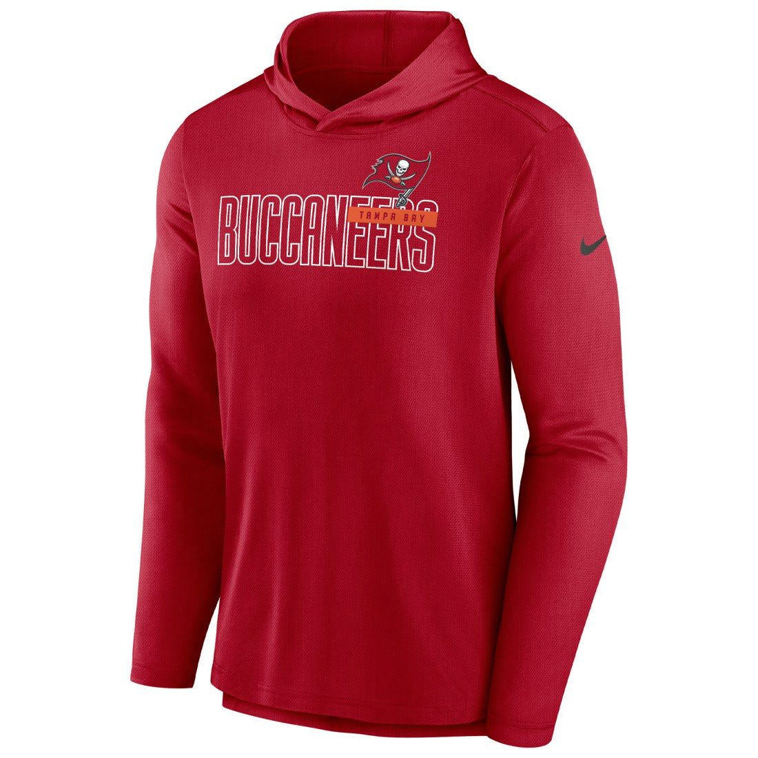 Tampa Bay Buccaneers Lightweight Performance Hooded Long Sleeve T-Shirt Red | Nike for Sale