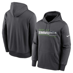 Seattle Seahawks Prime Logo Name Split Pullover Hoodie Anthracite | Nike for Sale