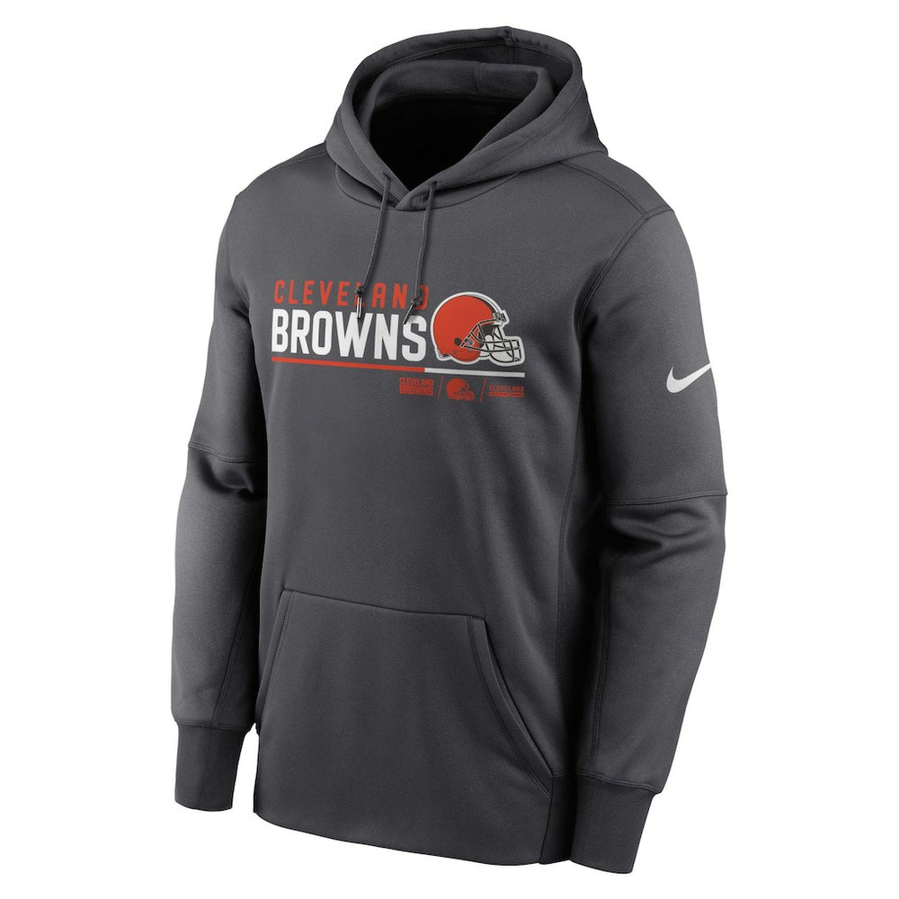 Cleveland Browns Prime Logo Name Split Pullover Hoodie Anthracite | Nike for Sale
