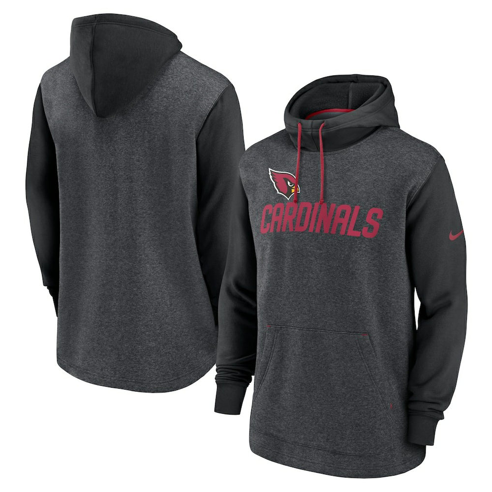 Arizona Cardinals Surrey Legacy Pullover Hoodie Heathered Charcoal/Black | Nike for Sale