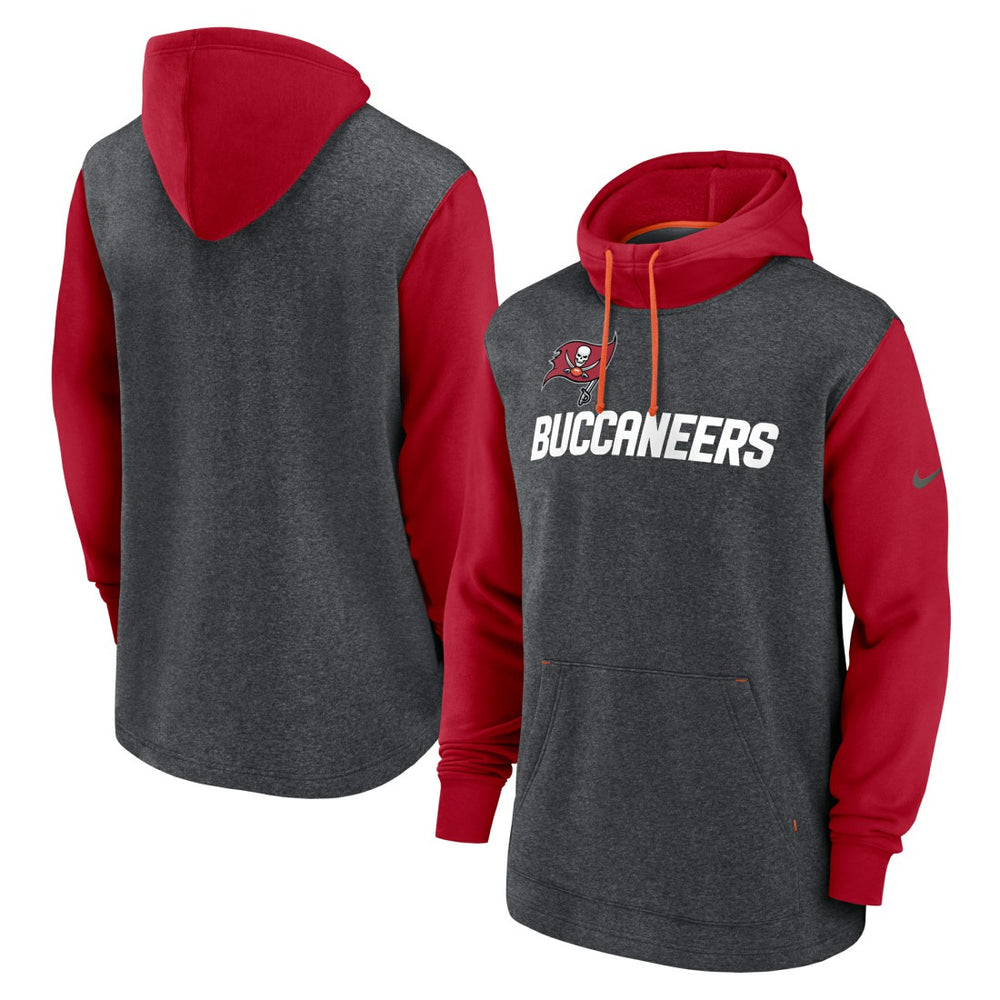 Tampa Bay Buccaneers Surrey Legacy Pullover Hoodie Heathered Charcoal/Red | Nike for Sale