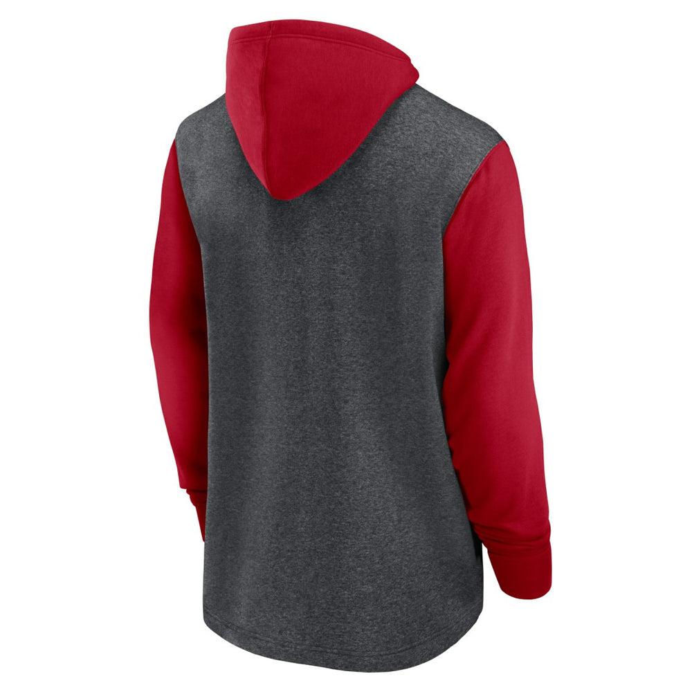 Tampa Bay Buccaneers Surrey Legacy Pullover Hoodie Heathered Charcoal/Red | Nike for Sale