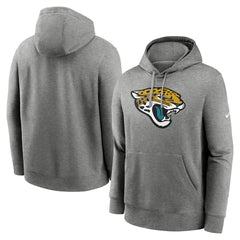 Jacksonville Jaguars Rewind Club Fleece Pullover Hoodie Heathered Gray | Nike for Sale