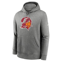 Tampa Bay Buccaneers Rewind Club Fleece Pullover Hoodie Heathered Gray | Nike for Sale