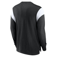 Oakland Raiders Rewind Playback Helmet Long Sleeve T-Shirt Heather Black | Nike for Sale